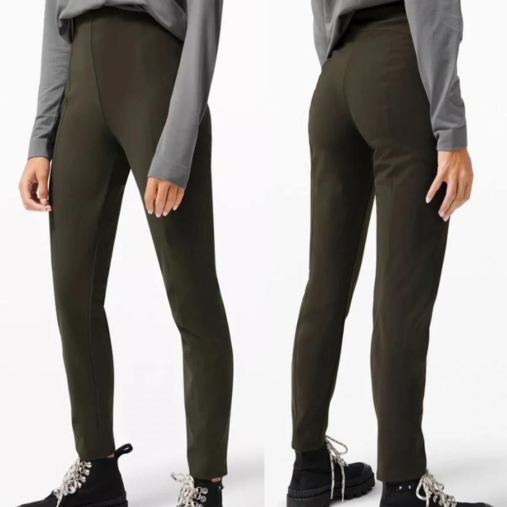 Lululemon Here to There High-Rise 7/8 Pant Dark Olive Sz 2